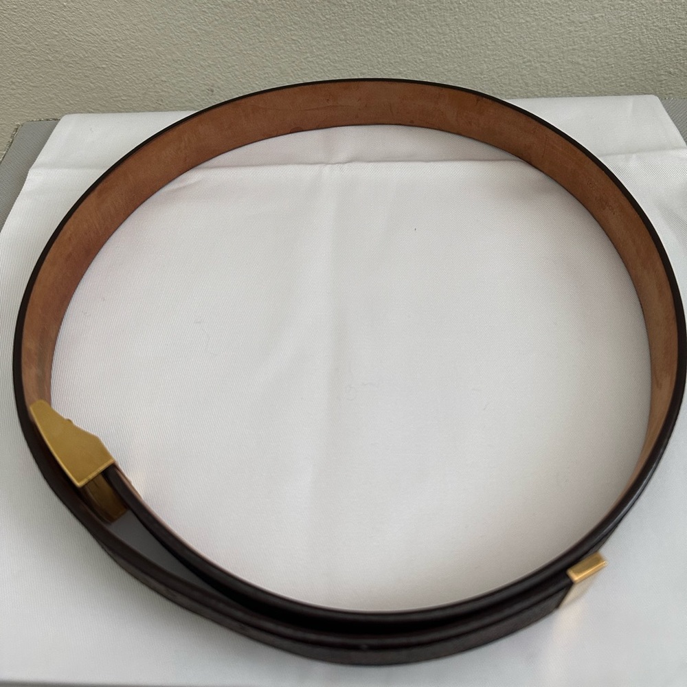 Pre-owned authentic Louis Vuitton Damier belt - Picture 9 of 11